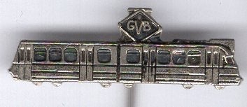 GVB tram zilverkleurig speldje ( J_069 ), Ophalen of Verzenden, Nieuw, Transport, Speldje of Pin