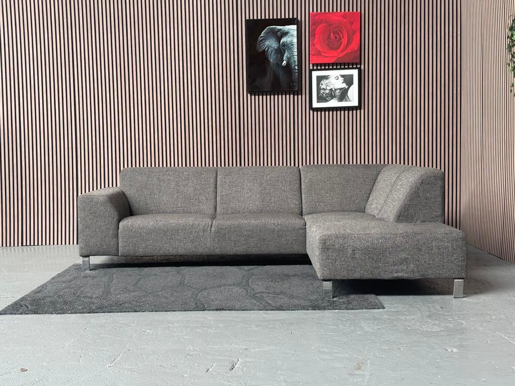 GRATIS LEVERING Hoekbank Donkergrijs 270x195 GEREINIGD