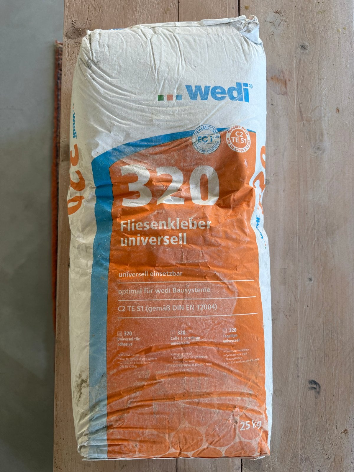 Wedi 320 Universele Tegellijm 25 kg, Ophalen, Nieuw, Overige materialen, Overige typen