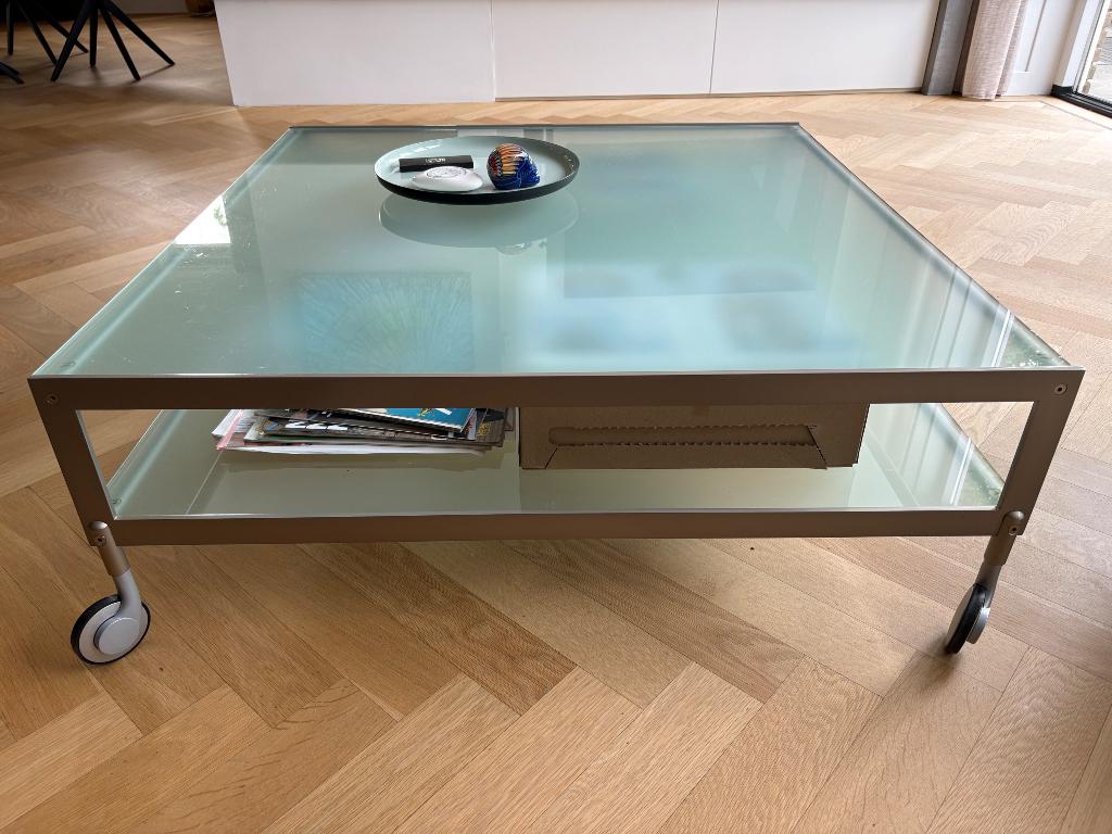 Salontafel, Huis en Inrichting, Tafels | Salontafels, Ophalen, Gebruikt, 50 tot 100 cm, Vierkant