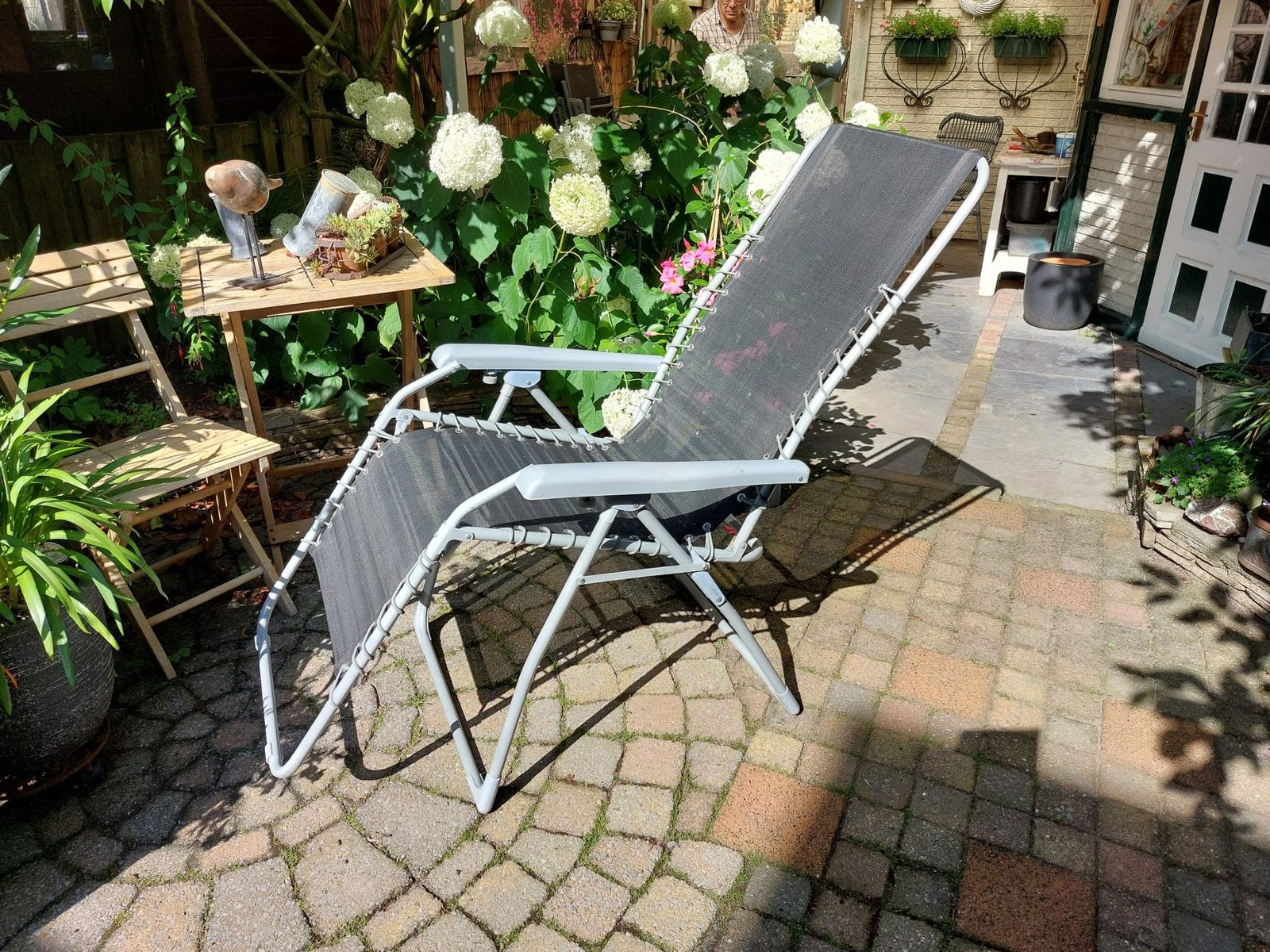 Tuinstoel - camping relaxstoel, Ophalen, Zo goed als nieuw, Campingstoel