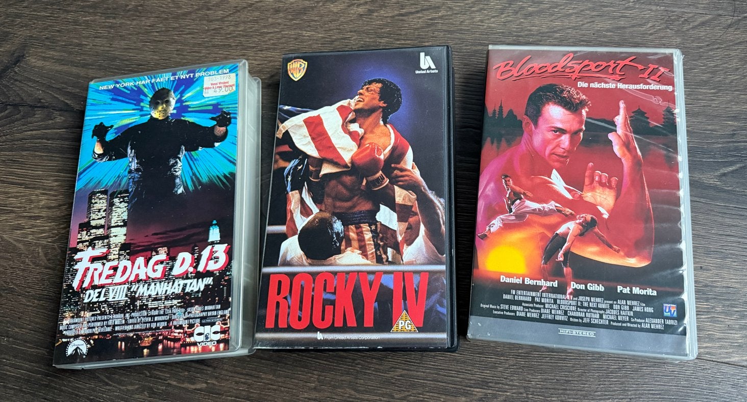 VHS: Bloodsport II, Rocky IV, friday 13th part 8, Cd's en Dvd's, Martial arts, Ophalen of Verzenden, Vanaf 12 jaar, VHS