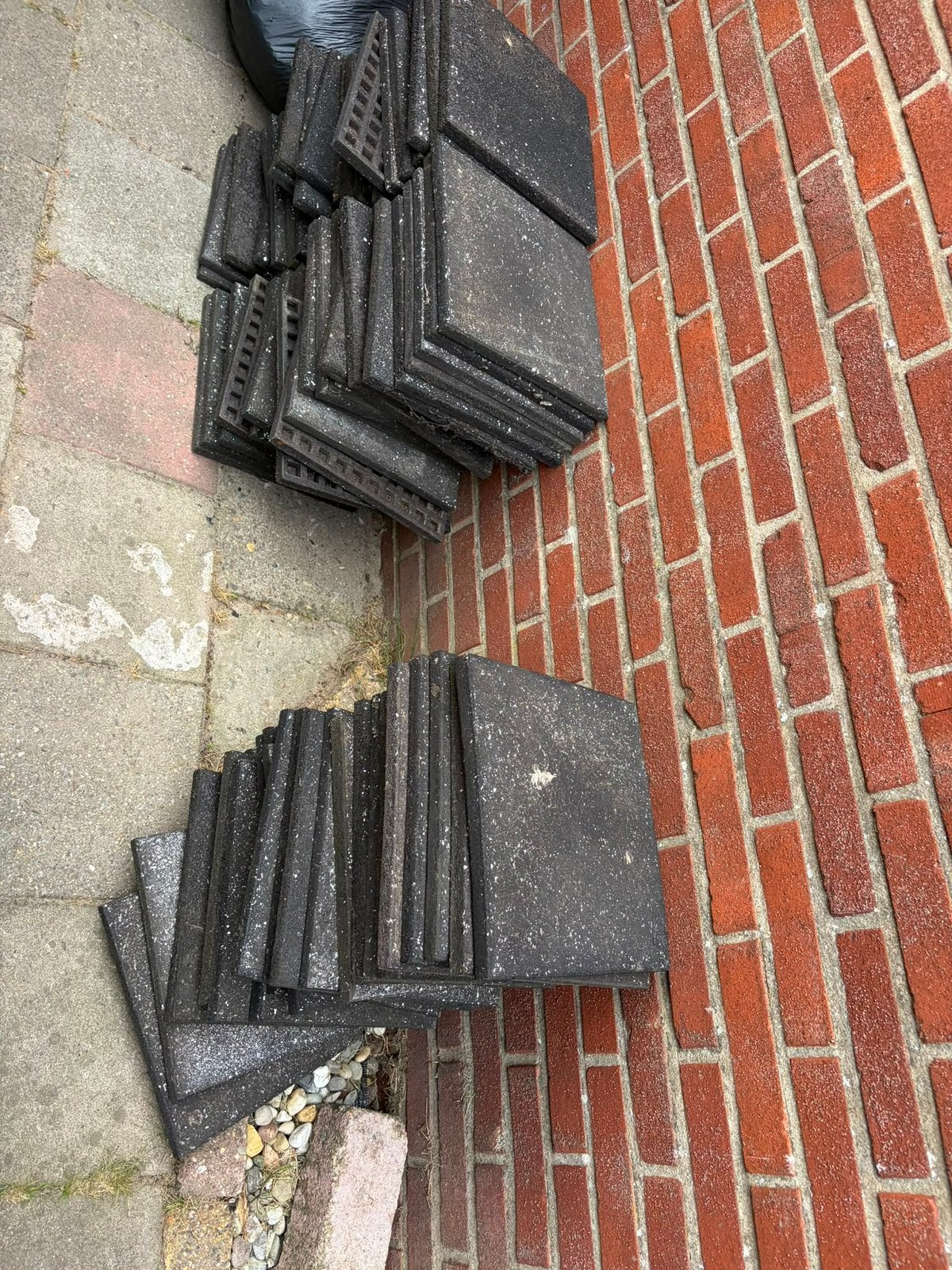 Rubberen tegels 30x30, Ophalen, Zo goed als nieuw, Rubber, Overige typen