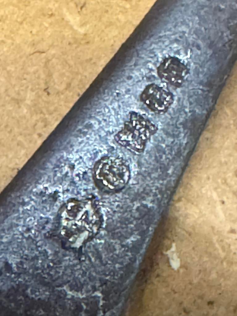 Bodemvondst Zilveren Lepelsteel met Keurmerken, Ophalen of Verzenden, Zilver