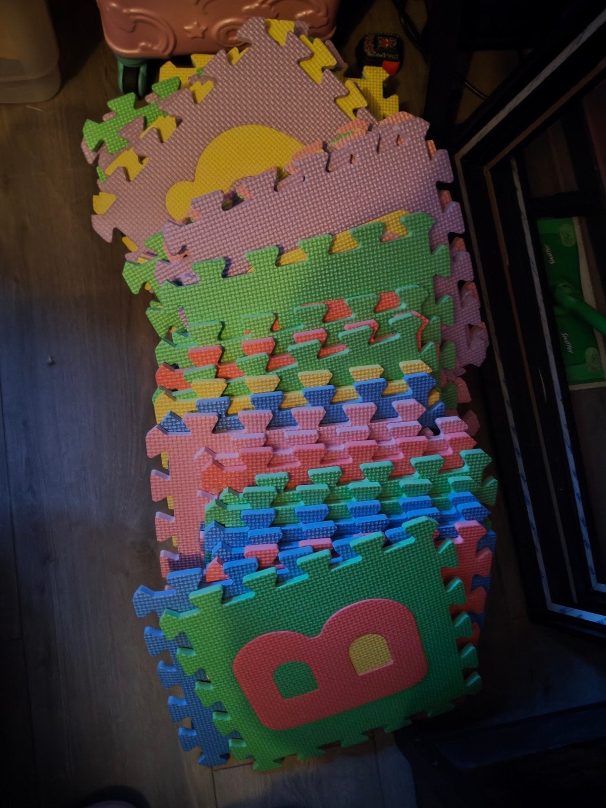 Foam grond puzzels - letters en cijfers, Ophalen, Gebruikt, Puzzelen