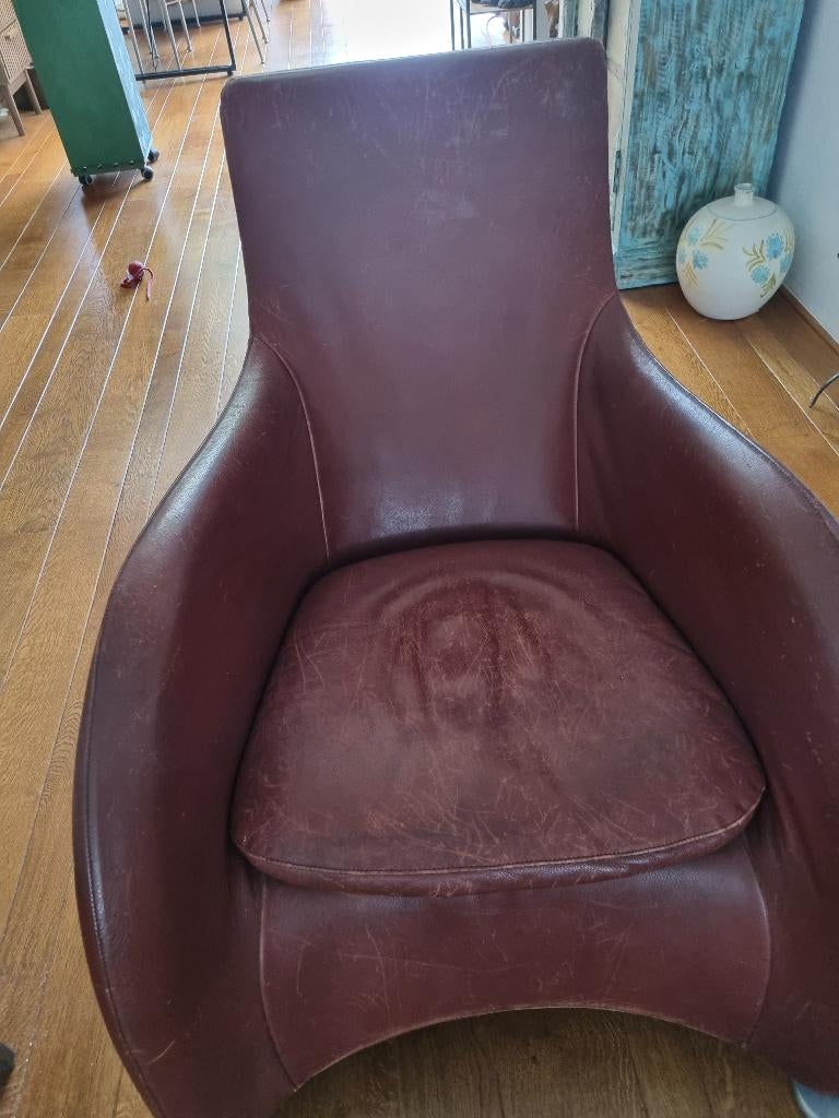 Loge-stoel Gerard vd Berg,  bruin, Ophalen, Gebruikt, Minder dan 75 cm, Design