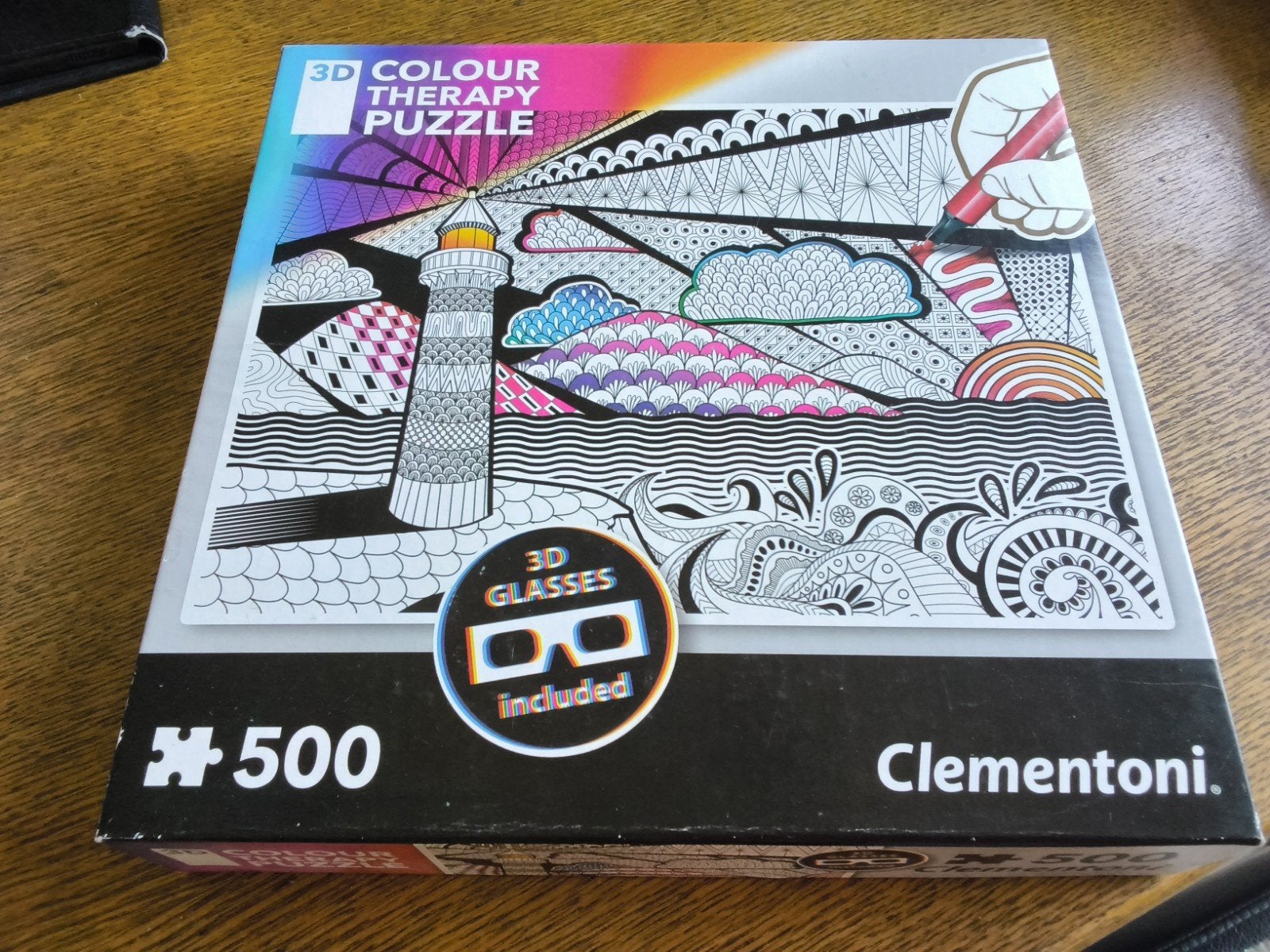 Clementoni 3D Colour Therapy Puzzel 500 stukjes, Ophalen of Verzenden, 500 t/m 1500 stukjes, Nieuw, Legpuzzel