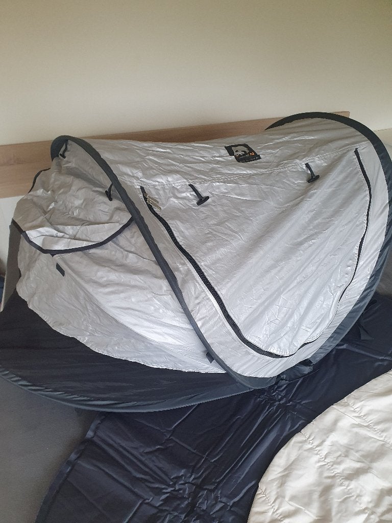 Deryan Peuter Luxe Reisbedje - Zilver, Ophalen of Verzenden, Gebruikt, Reisbedje