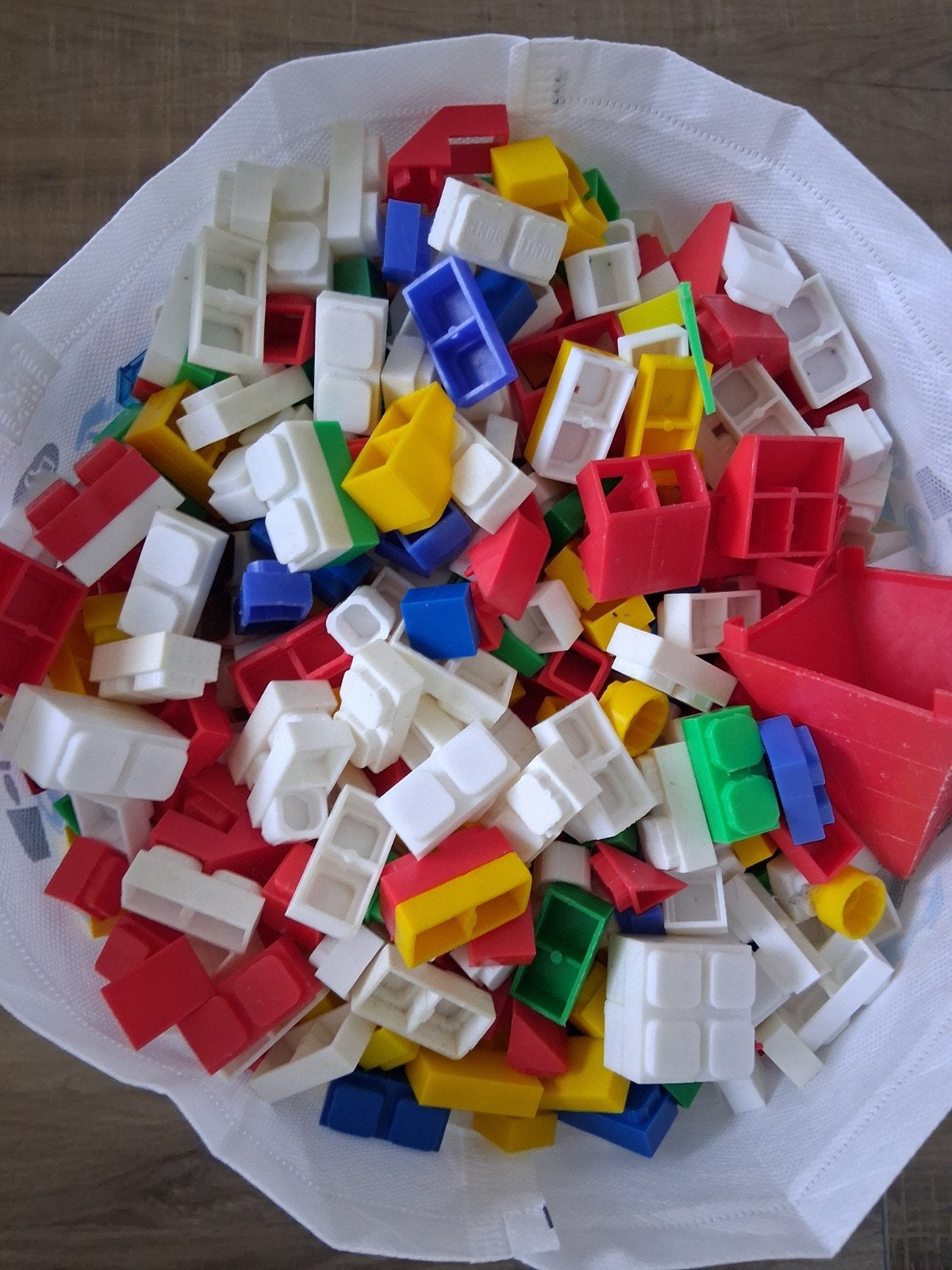 Grote zak met vintage bambino bouwstenen jaren 50/60, Kinderen en Baby's, Speelgoed | Bouwstenen, Ophalen of Verzenden, Gebruikt