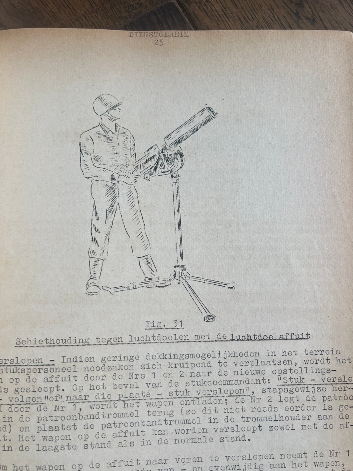 Nederlands voorschrift .30 cal browning Kl Defensie NDVN, Verzenden, Nederland, Embleem of Badge, Landmacht