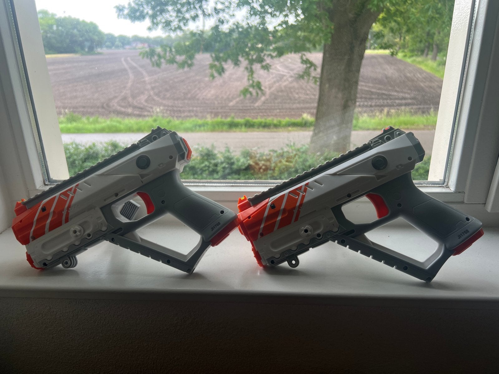 RECOIL RK-45 Spitfire Lasergame Pistolen Set, Kinderen en Baby's, Speelgoed | Actiefiguren, Ophalen of Verzenden, Zo goed als nieuw