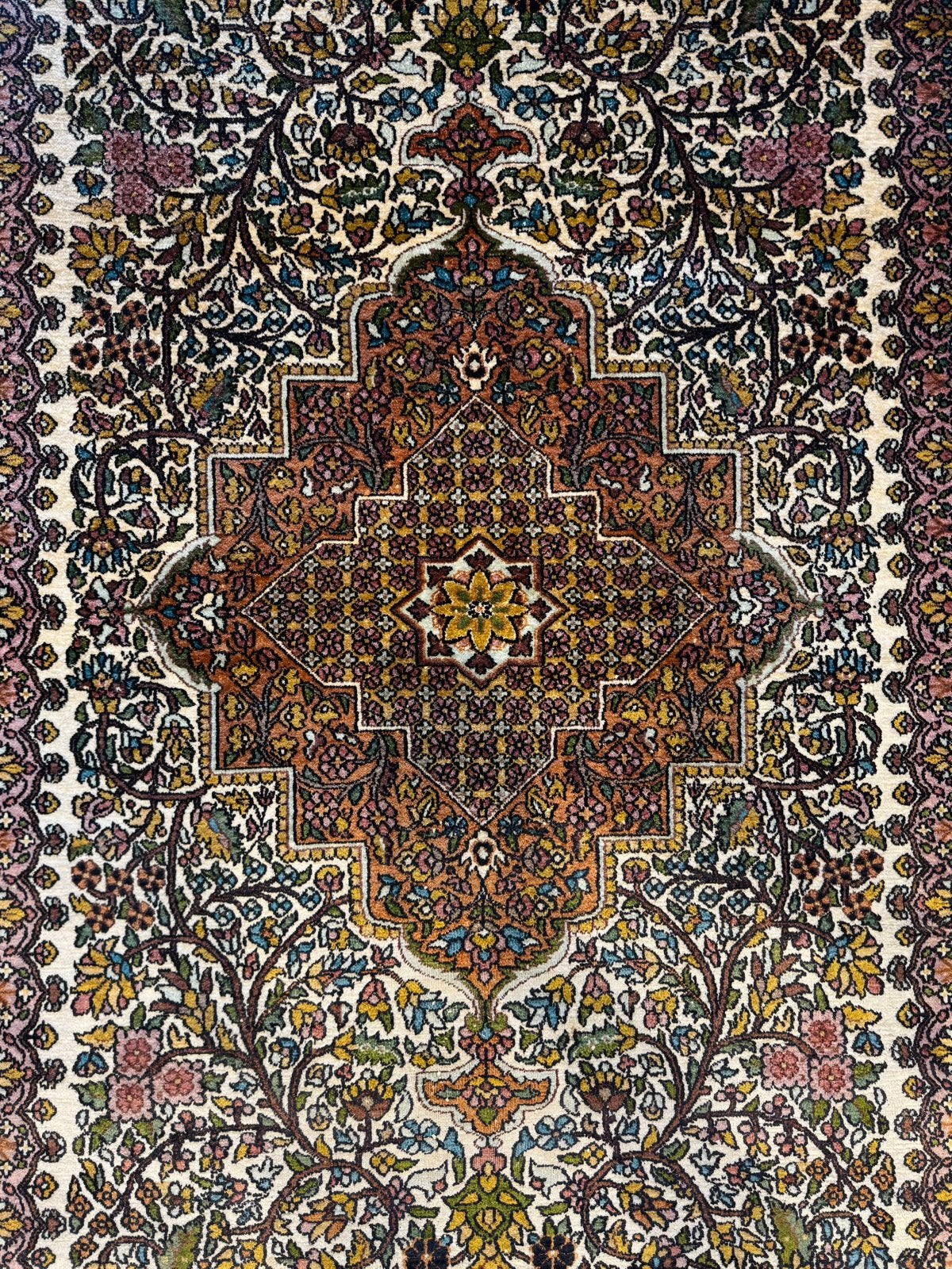 Groot zijden handgeknoopt Perzisch tapijt (280 x 185 cm), Ophalen, Perzisch, Oosters, Iraans, Kleed, Nain, Tabriz, Kashan, Heriz