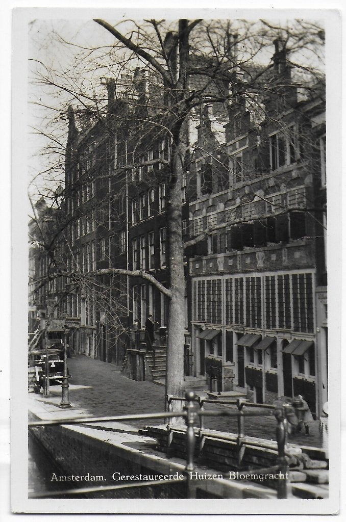 Amsterdam Bloemgracht Oude Ongelopen Ansichtkaart (B5541), Ophalen of Verzenden, 1940 tot 1960, Ongelopen, Noord-Holland
