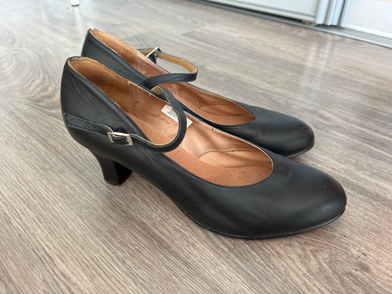 Bloch Zwarte Leren Dansschoenen Maat 41, maat 10, Zwart, Dansschoenen, Ophalen of Verzenden, Gedragen