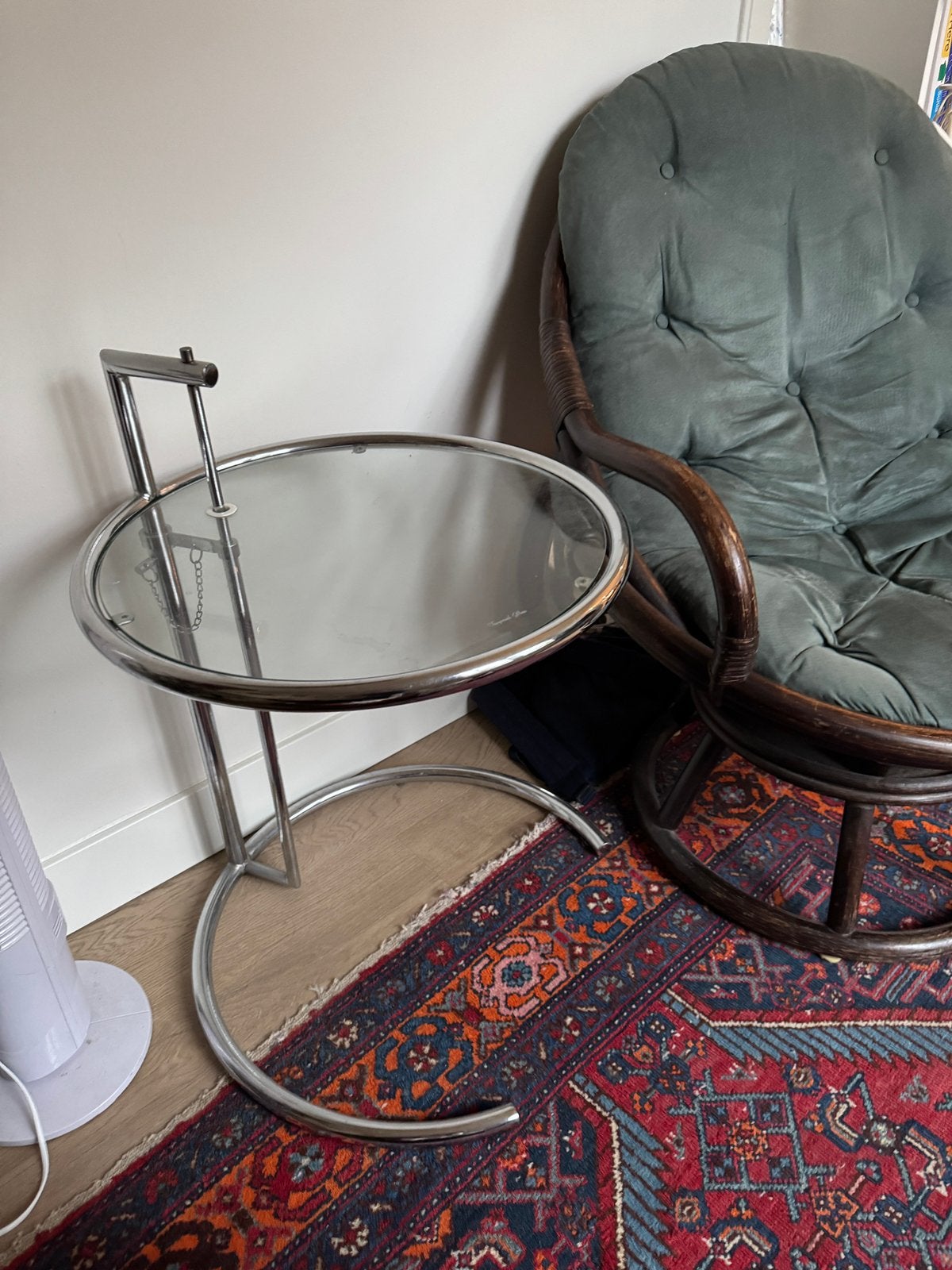 Eileen Gray bijzettafel chroom, Ophalen, Rond, 50 tot 100 cm, Minder dan 50 cm