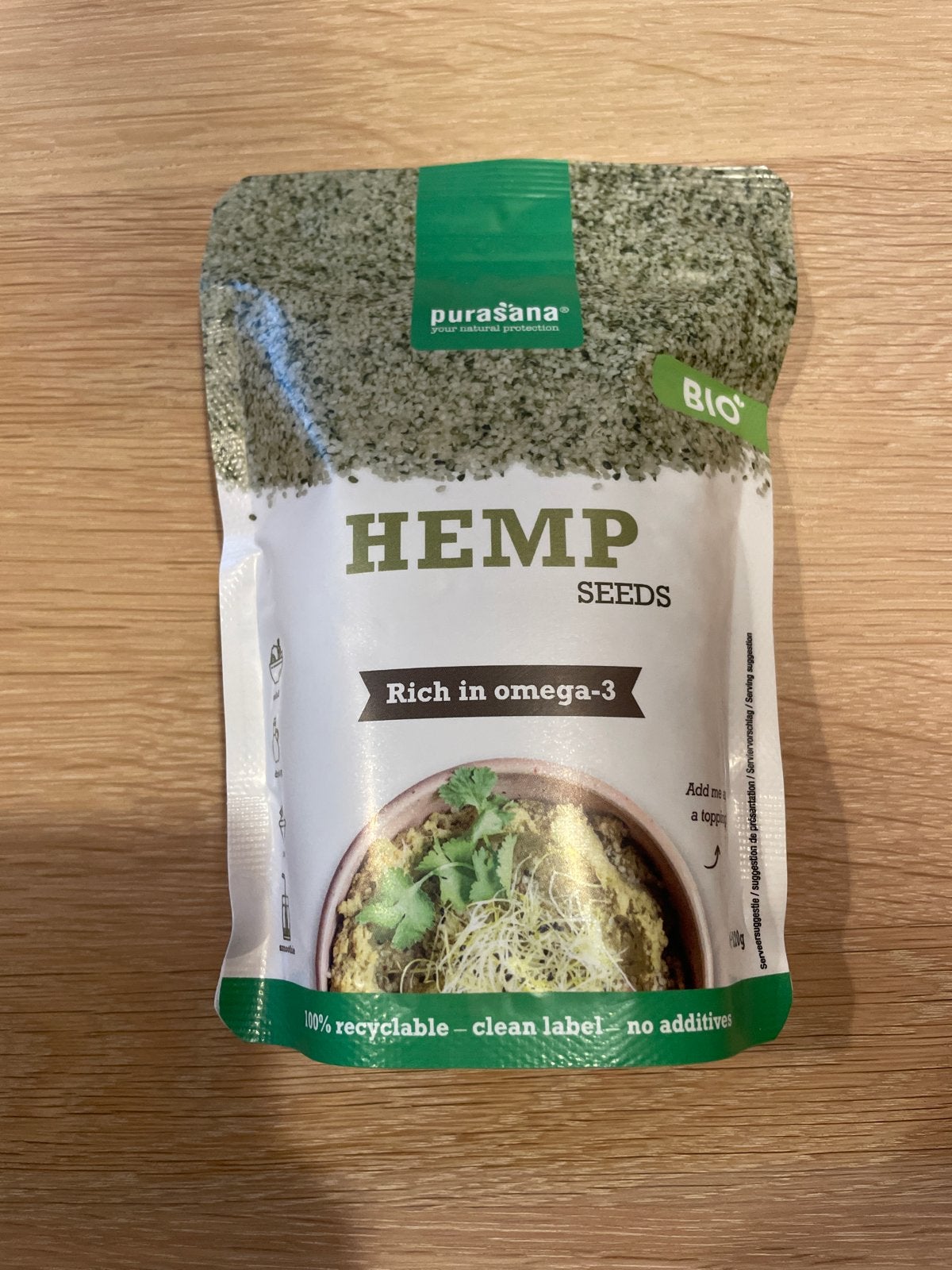 Purasana biologisch hennepzaad hemp seeds, Ophalen of Verzenden