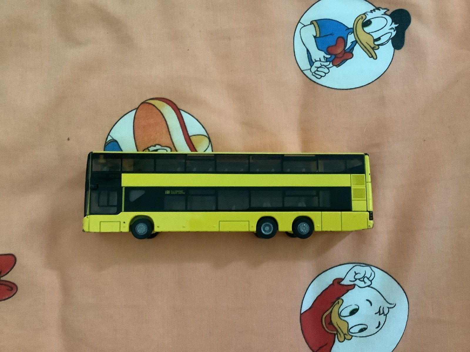Gele dubbeldekker speelgoedbus, Ophalen of Verzenden, Gebruikt