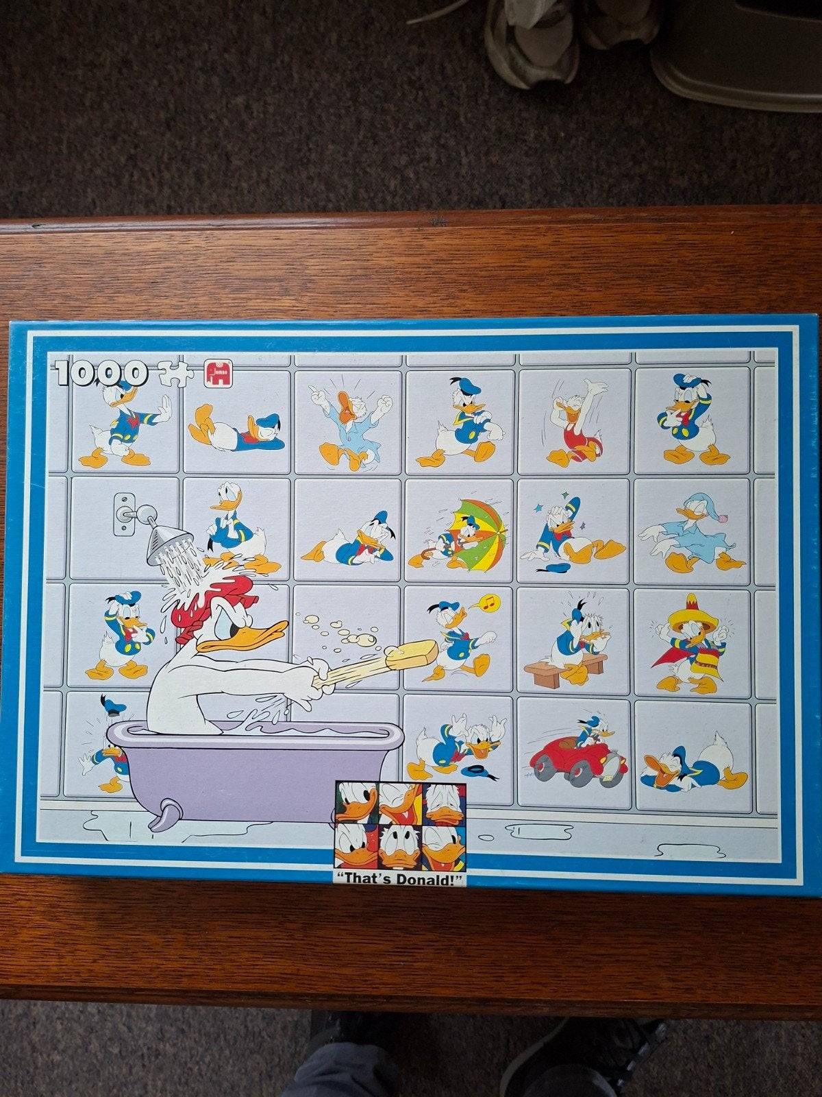 Donald Duck 1000 stukjes puzzel - Jumbo Quality, Een of twee spelers, Ophalen of Verzenden, Zo goed als nieuw, Jumbo