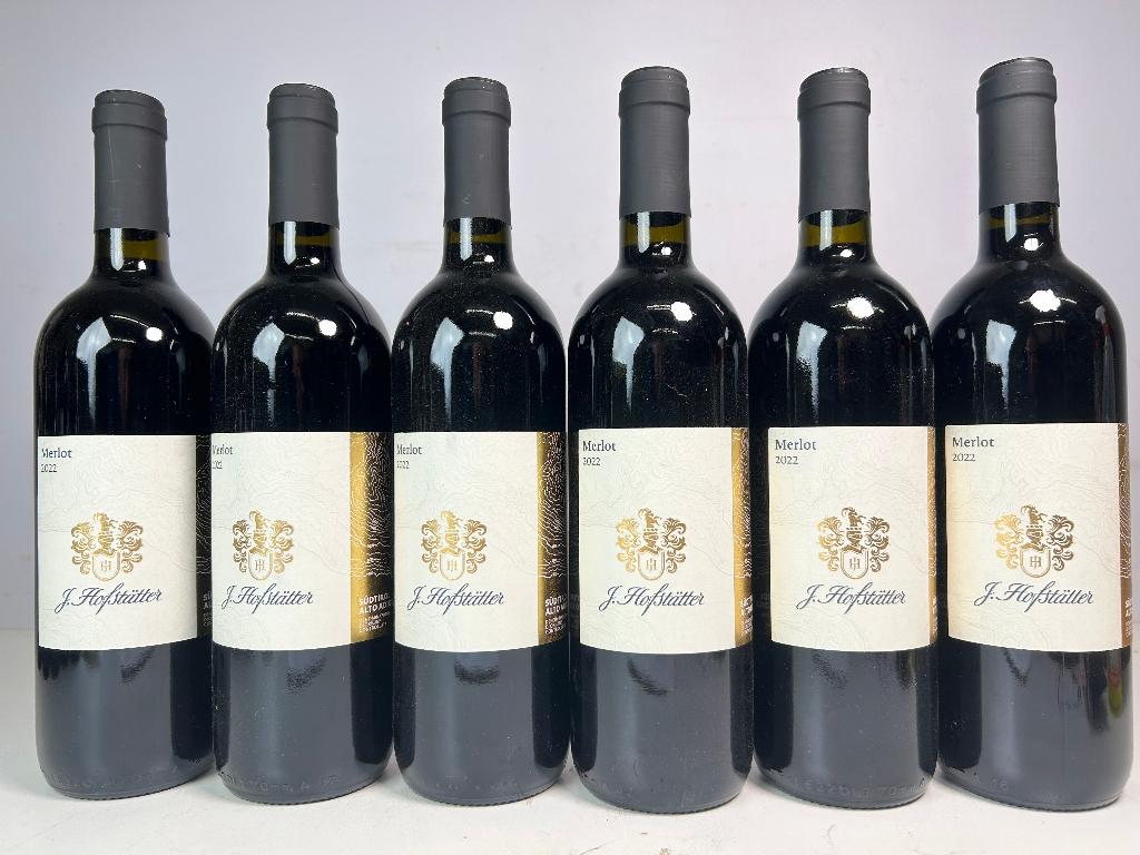 J. Hofstätter Zuid-Tirol 6 flessen rode wijn Merlot 2022, Ophalen, Nieuw, Italië, Rode wijn