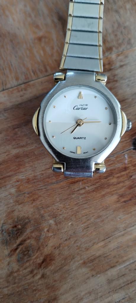 Vintage Cartier horloge, Ophalen of Verzenden, Staal, Overige merken