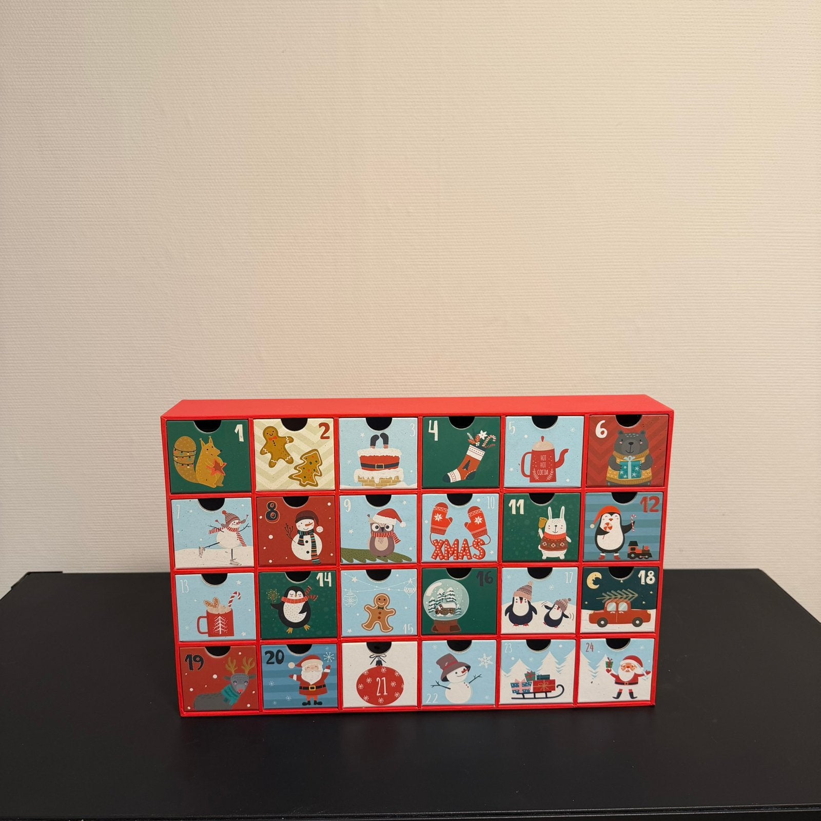 Stevige Lege Adventskalender met 24 lades - Kerst, Diversen, Ophalen of Verzenden, Zo goed als nieuw