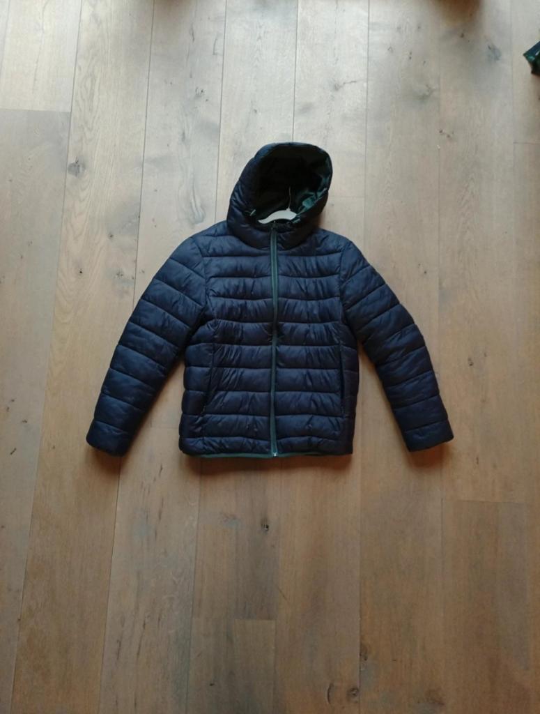 Heren winterjas - omkeerbaar blauw/groen, Kleding | Heren, Jassen | Winter, Zo goed als nieuw, Maat 48/50 (M), Blauw, Verzenden