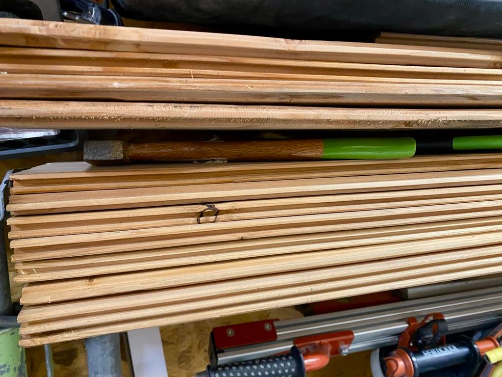 Douglas mes en groef planken - 20 stuks, 18x130mm, 3M lang, Doe-het-zelf en Verbouw, Hout en Planken, Ophalen, Minder dan 25 mm