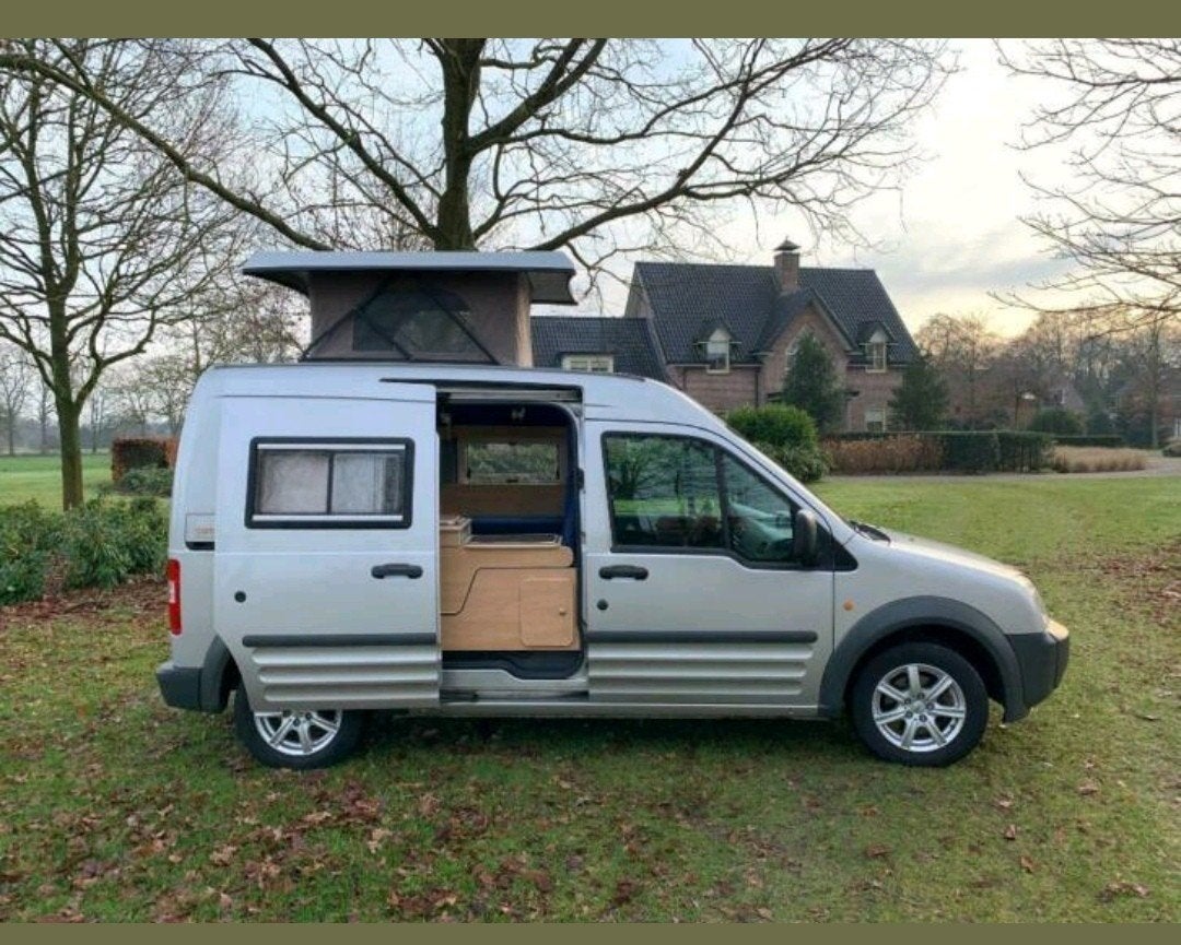 Mini camper Ford Transit connect 2008, t230l 1,8tdci, Caravans en Kamperen, Buscamper of Camperbus, Particulier, Ford, Handgeschakeld