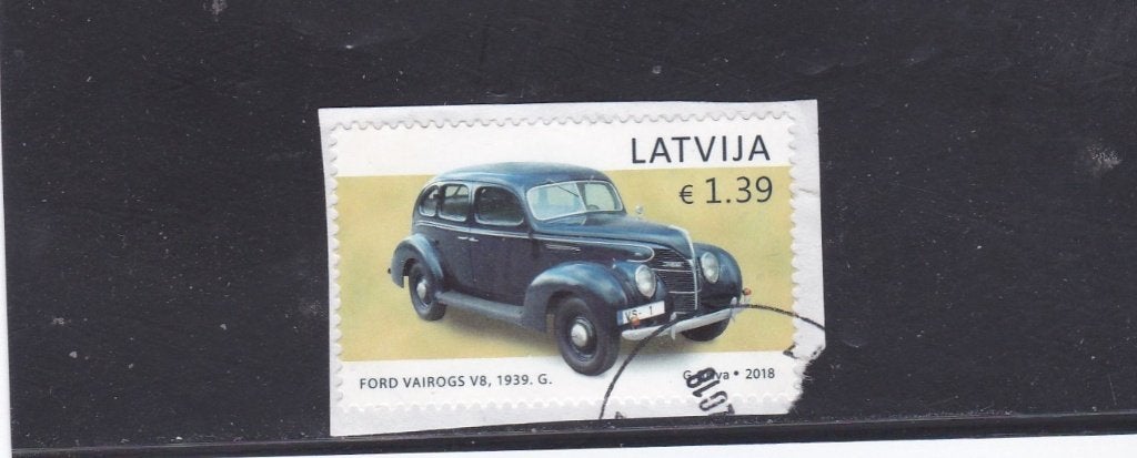 Auto's Letland 2018, Ophalen of Verzenden, Gestempeld, Auto's