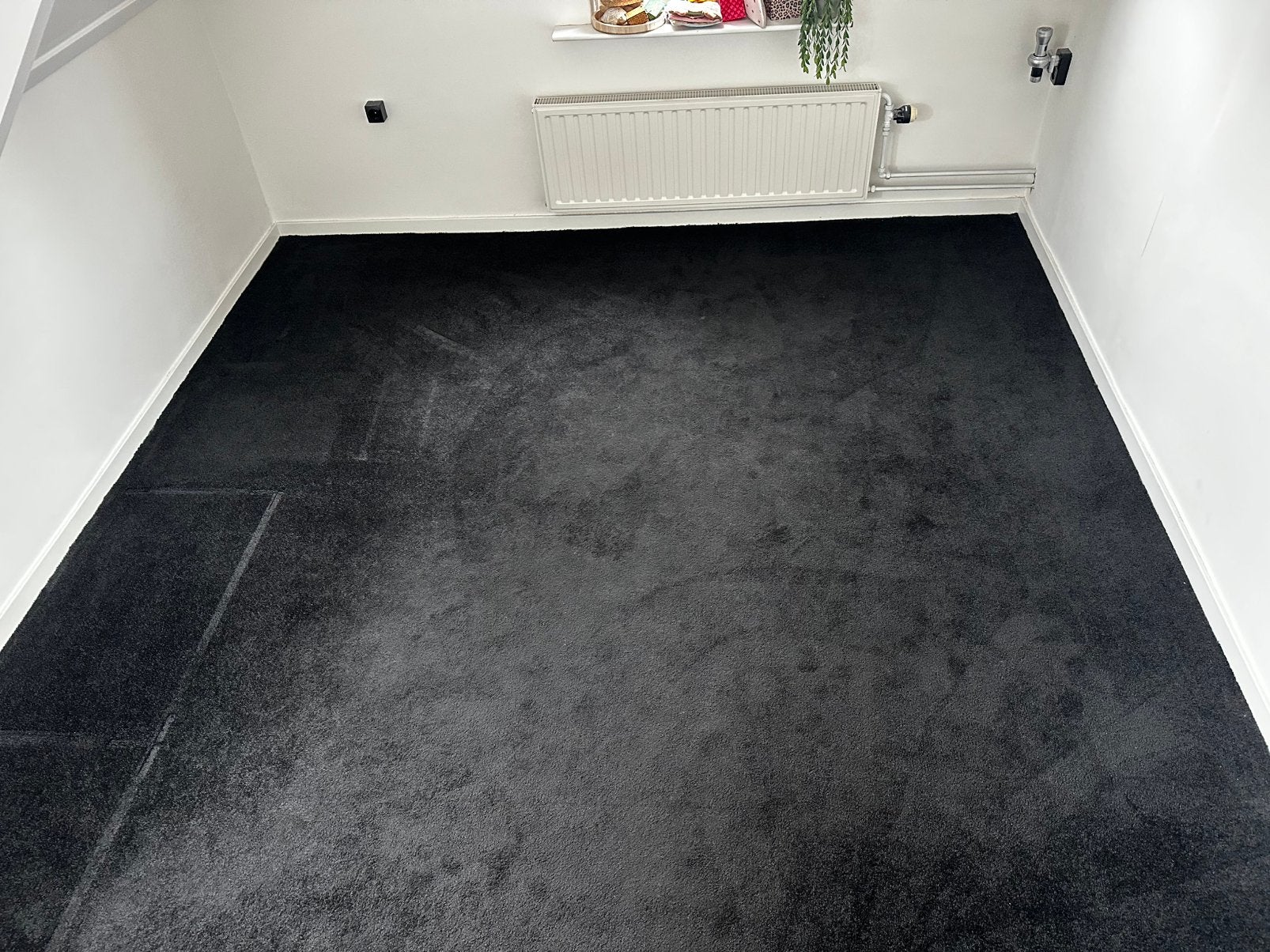 Zwart tapijt, Huis en Inrichting, Ophalen, Zwart, Vierkant, 200 cm of meer
