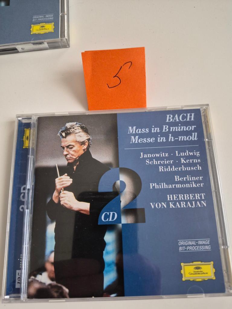 Bach: Mis in b-klein - Herbert von Karajan (2 CD's), Boxset, Ophalen of Verzenden, Zo goed als nieuw, Barok