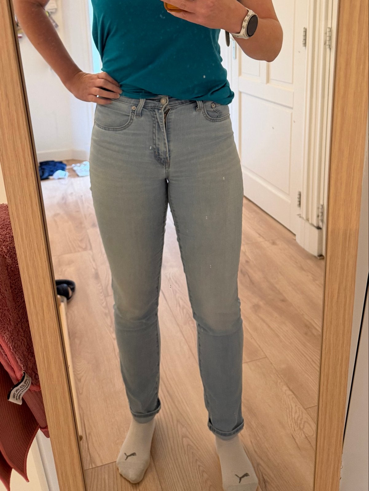 Levi's 724 High Rise Straight Jeans - W27, Ophalen of Verzenden, Gedragen, Blauw, W27 (confectie 34) of kleiner