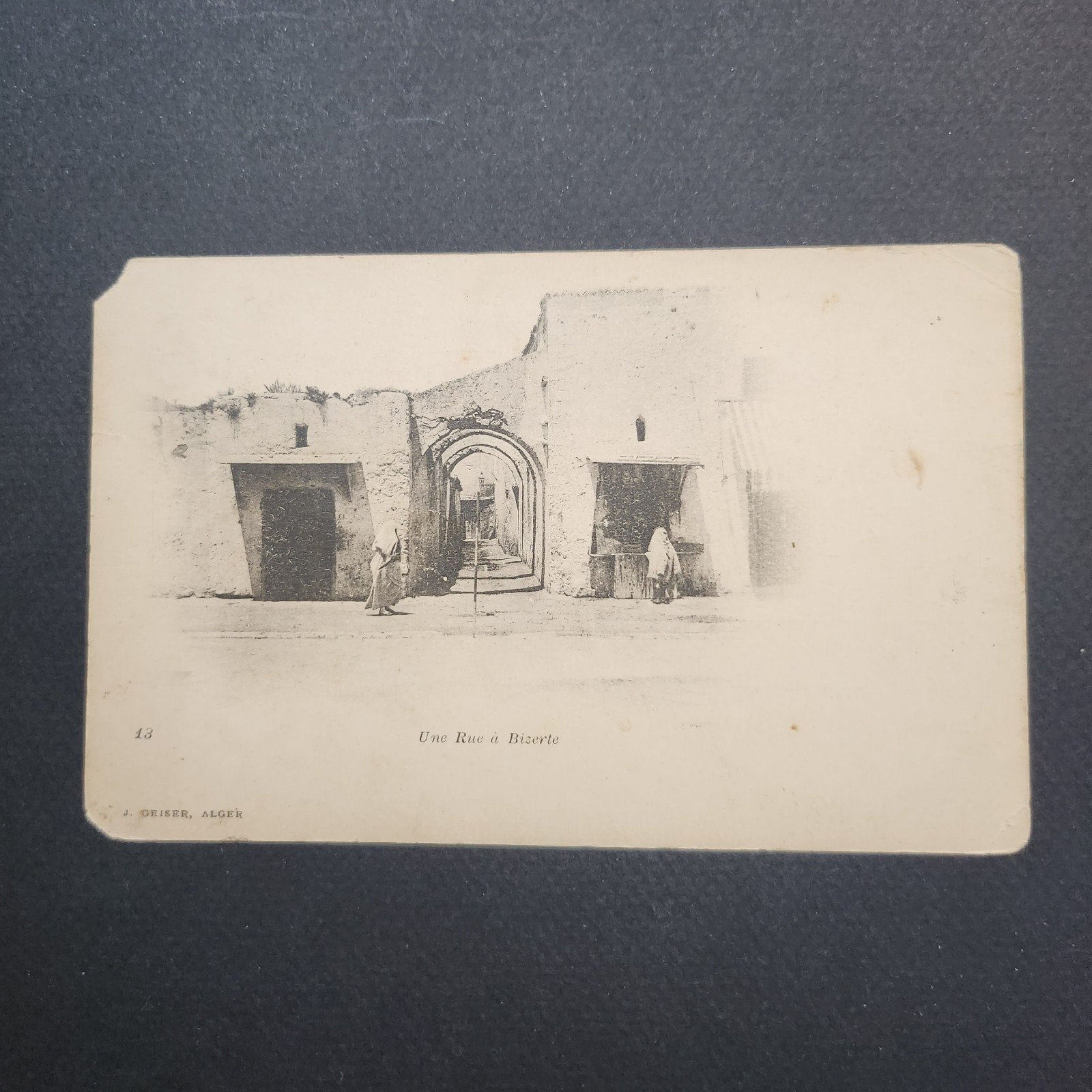 Oude Ansichtkaart Bizerte, Tunesië - "Une Rue à Bizerte", Verzamelen, Ansichtkaarten | Buitenland, Verzenden