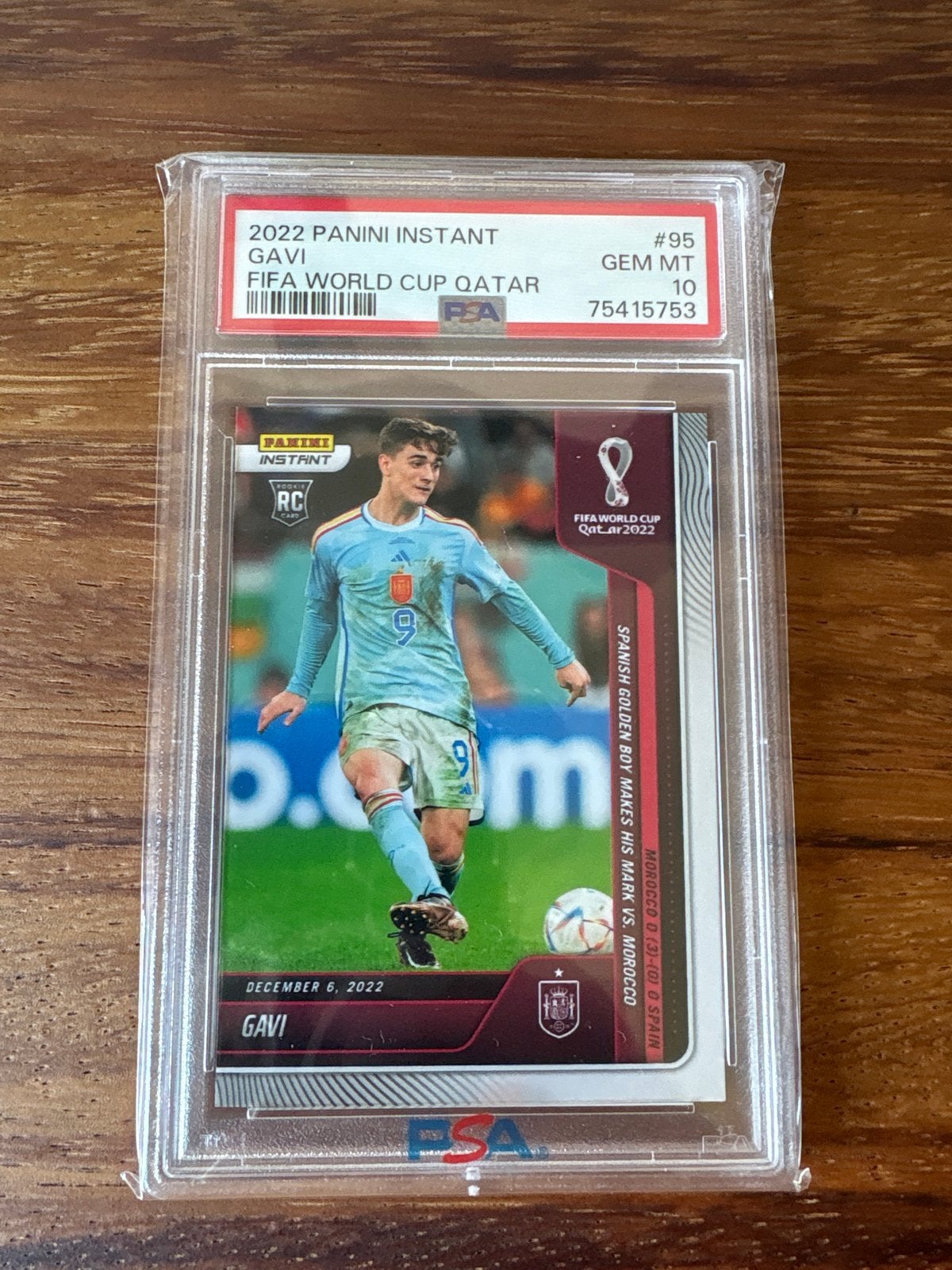 Gavi Panini Instant FIFA World Cup Qatar 2022 PSA 10, Ophalen of Verzenden, Nieuw, Buitenlandse clubs, Spelerskaart