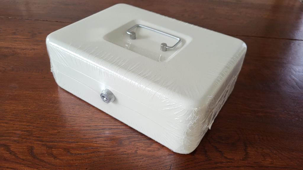 WEDO metalen geldkist geldcassette 25 x 18 x 9 cm - NIEUW, Ophalen, Nieuw, Metaal