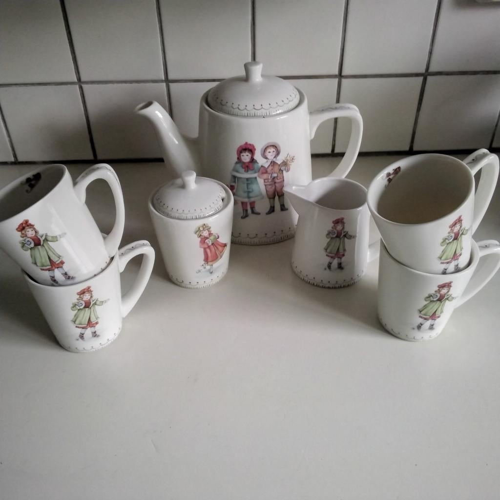 Jet memories  theepot, roomstel, schaal, mokken, Overige typen, Ophalen of Verzenden, Zo goed als nieuw, Overige stijlen