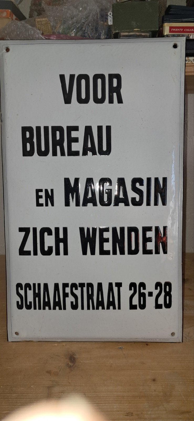 Bol emaille bord, Ophalen of Verzenden, Gebruikt, Reclamebord