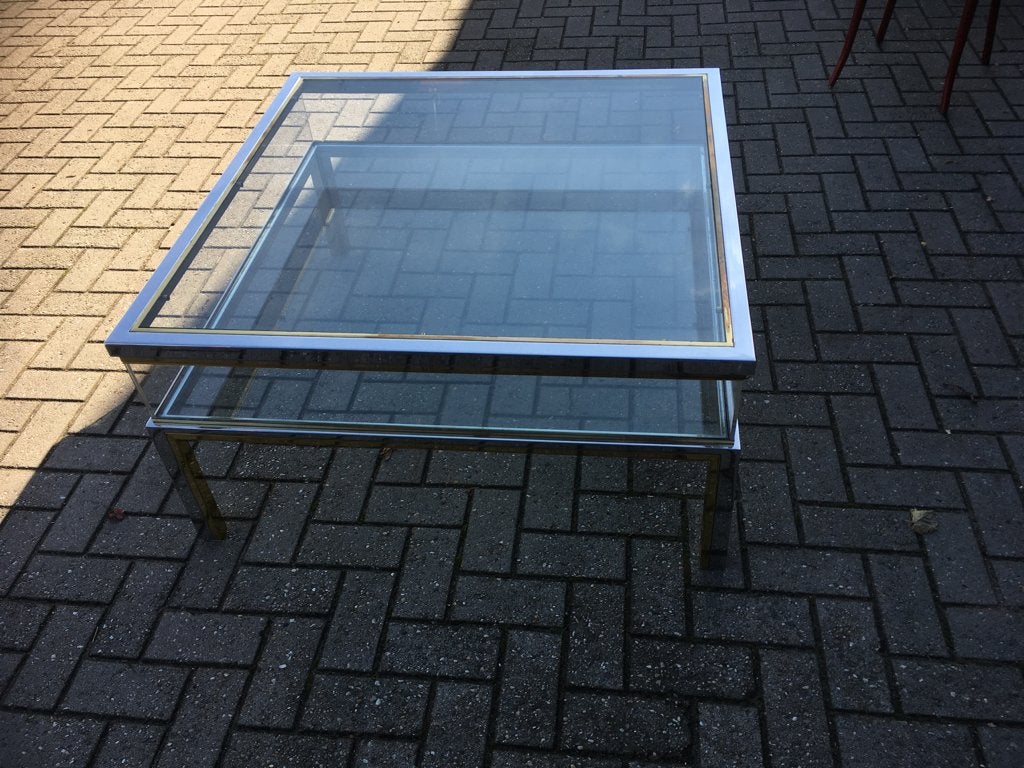 Mid century Salontafel, Maison Jansen, Huis en Inrichting, Ophalen, 50 – 75, Gebruikt, Vierkant