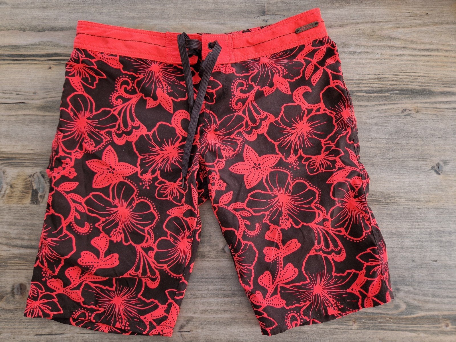 O'Bleu Hawaii Zwemshort korte broek Zwart Rode Bloem S 36, Kleding | Dames, Badmode en Zwemkleding, Zwart, O'Bleu Hawaii, Ophalen of Verzenden