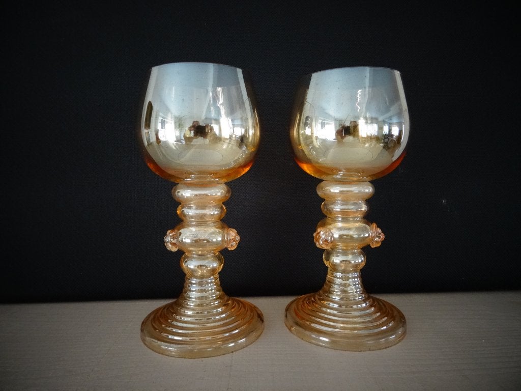 Set van 2 Roemer glazen - zalm, Ophalen of Verzenden