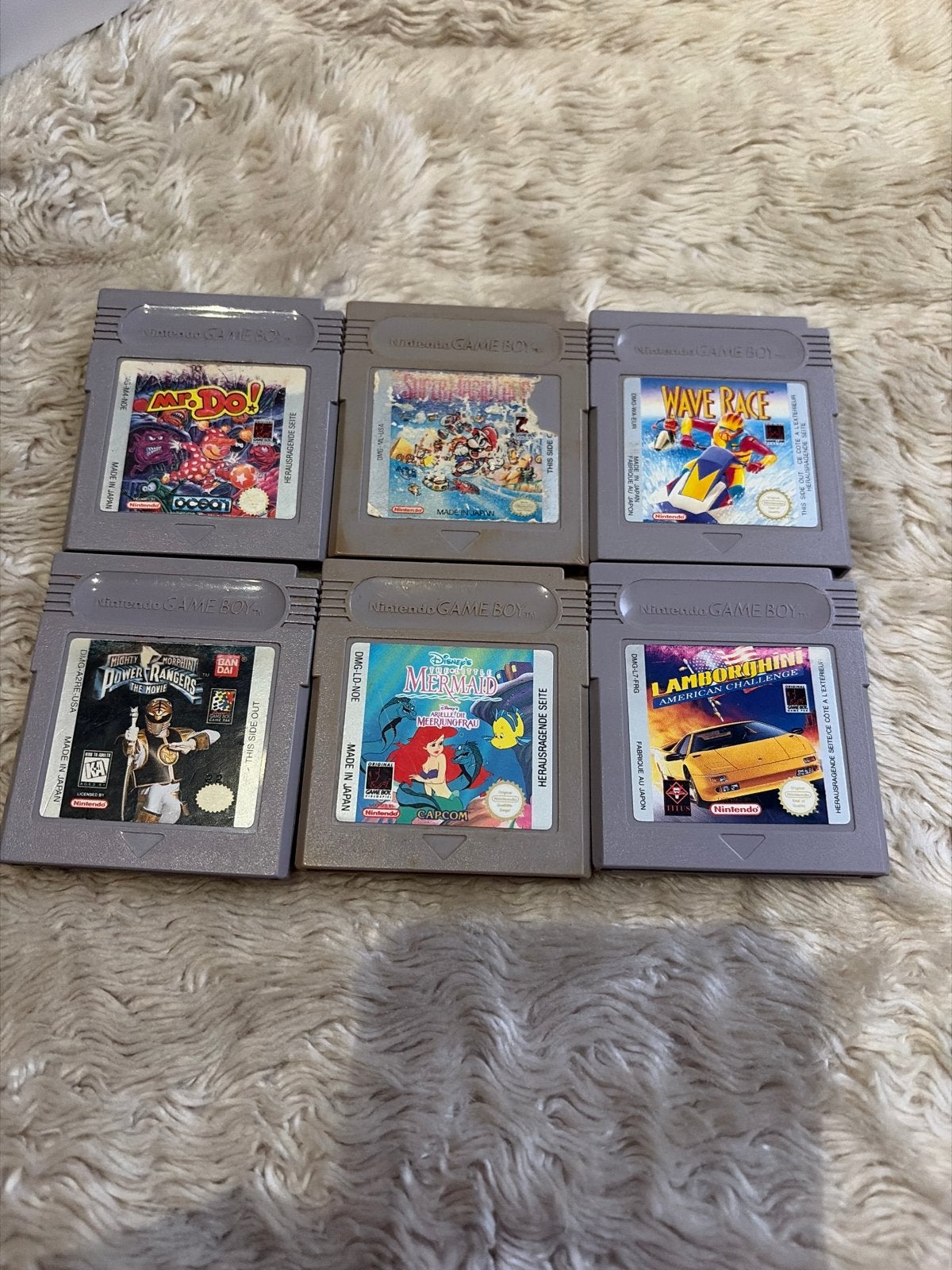 Game Boy Spellen Bundel: Mr. Do!, Wave Race, Power Rangers, Gebruikt, Overige genres, 1 speler, Ophalen of Verzenden
