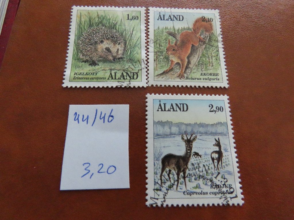 Aland 44/46, Postzegels en Munten, Ophalen of Verzenden, Finland, Gestempeld