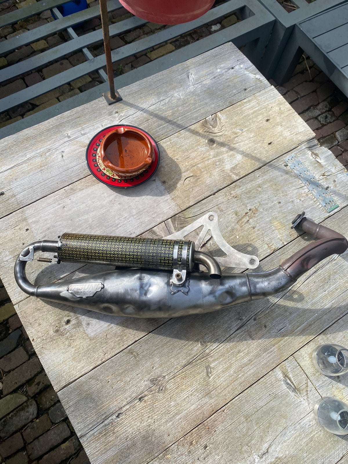 Yasuni r piaggio uitlaat, Fietsen en Brommers, Ophalen of Verzenden, Zo goed als nieuw, Uitlaat, Piaggio