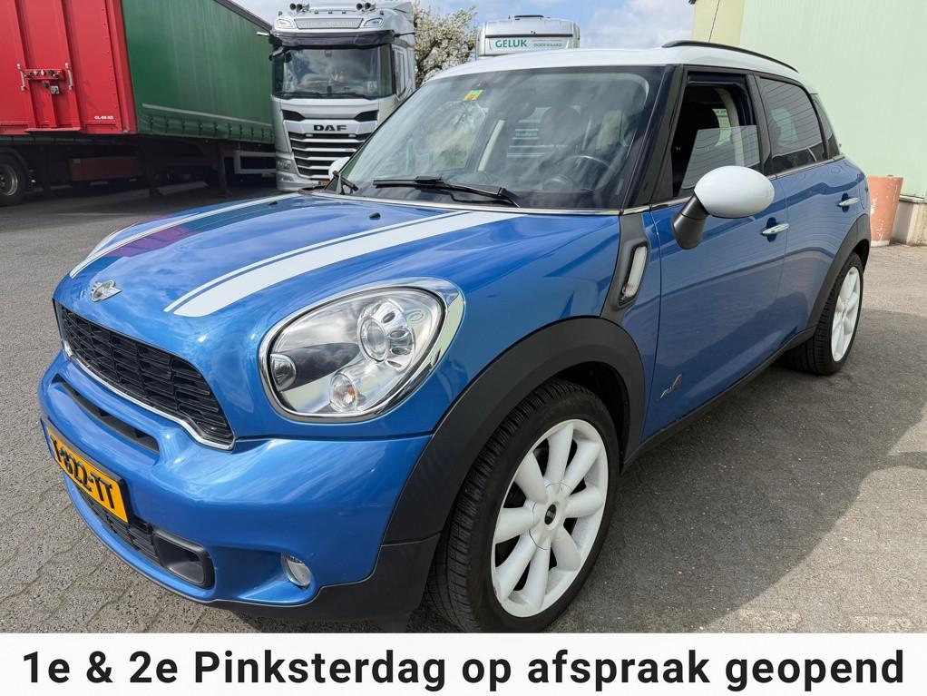 Mini Mini Countryman 1.6 Cooper S ALL4 Chili Ecc Lm Nav Lede, Auto's, Euro 5, 1380 kg, Gebruikt, Zwart