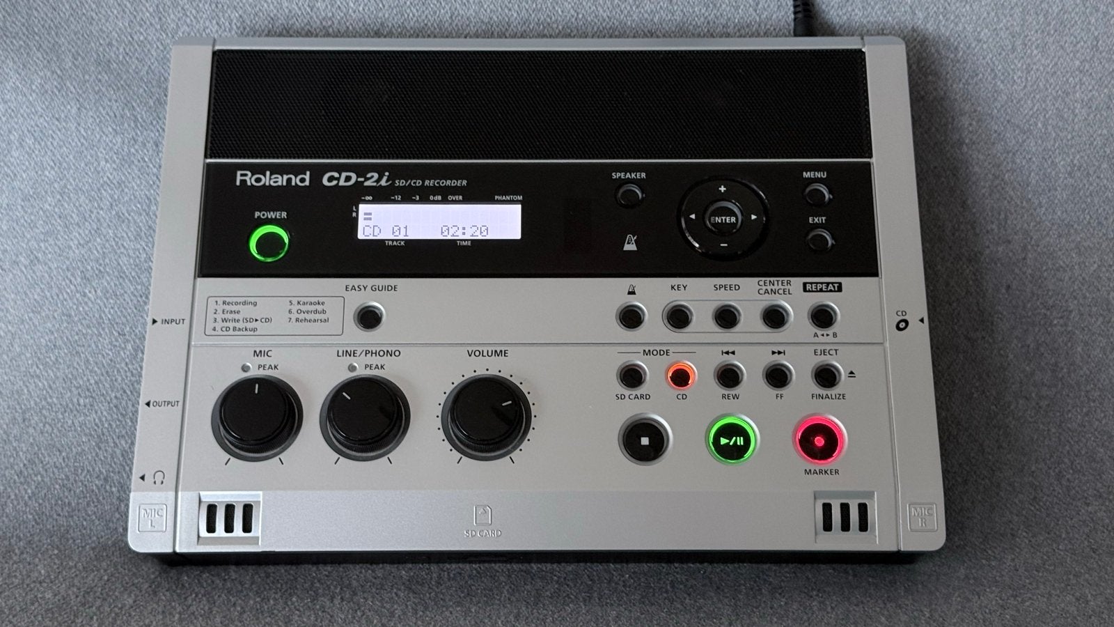 Roland CD-2i SD/CD Recorder - Draagbare Audio Recorder, Ophalen of Verzenden, Zo goed als nieuw, Overige merken, Draagbaar