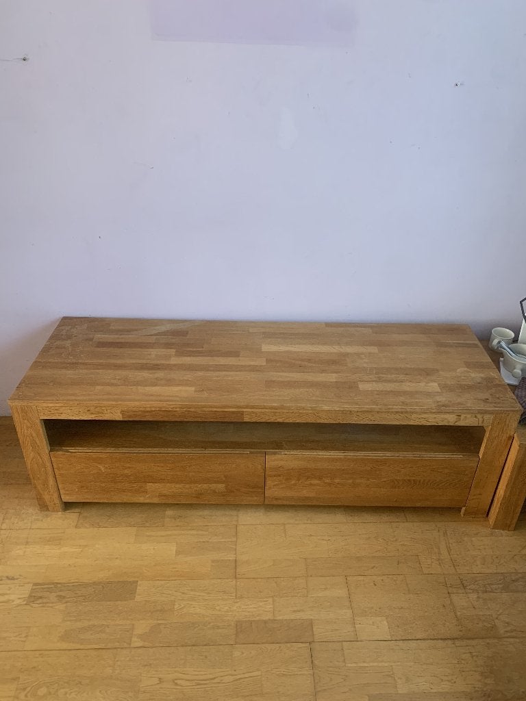 Houten Tv kast, Ophalen, Gebruikt, 100 tot 150 cm, 150 tot 200 cm