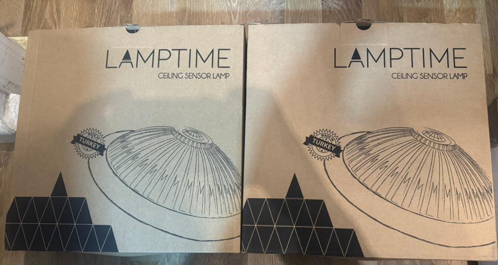 2x Lamptime Plafondlamp met Sensor - Nieuw in Doos, Ophalen of Verzenden, Nieuw, Kunststof