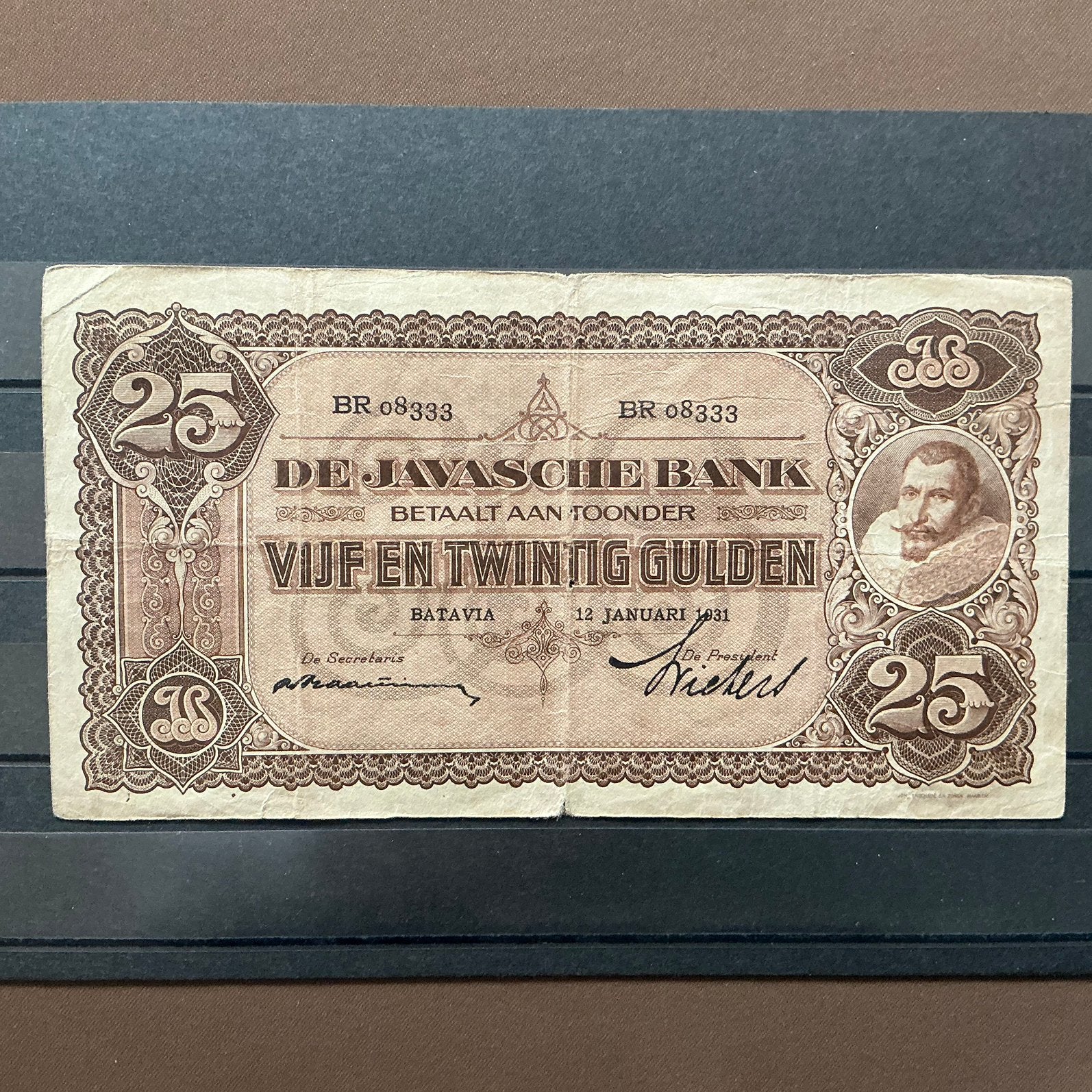 Biljet 25 Gulden 1931 Batavia, Postzegels en Munten, Bankbiljetten | Nederland, Ophalen of Verzenden