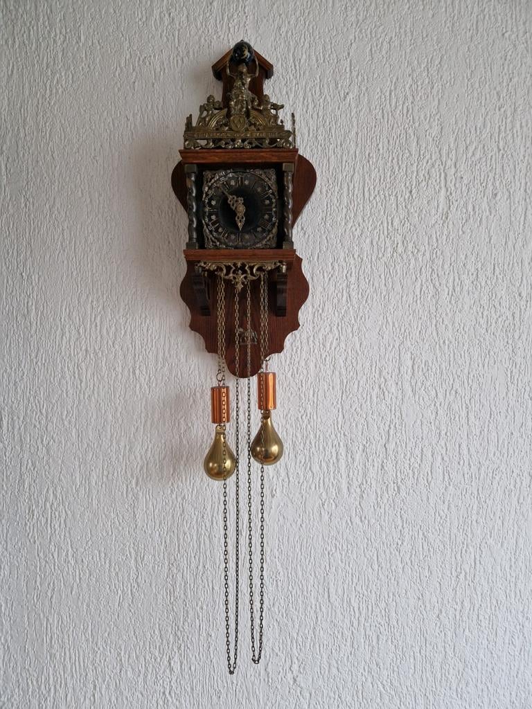 Antieke Zaanse Klok / Stoelklok in prima staat, Antiek en Kunst, Antiek | Klokken, Ophalen of Verzenden