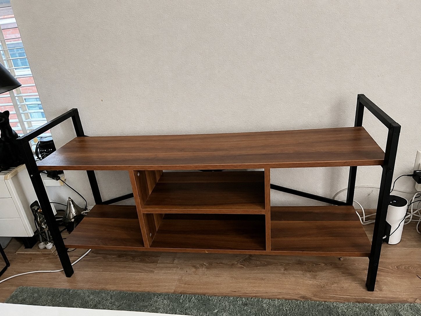 Wandkast - televisie kast - open kast, 100 tot 150 cm, Zo goed als nieuw, Minder dan 100 cm, Industrieel